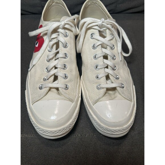 CDG Converse Chuck Taylor All Star 70 Ox Comme des Garcons White Heart Shoes 11 - Picture 4 of 11